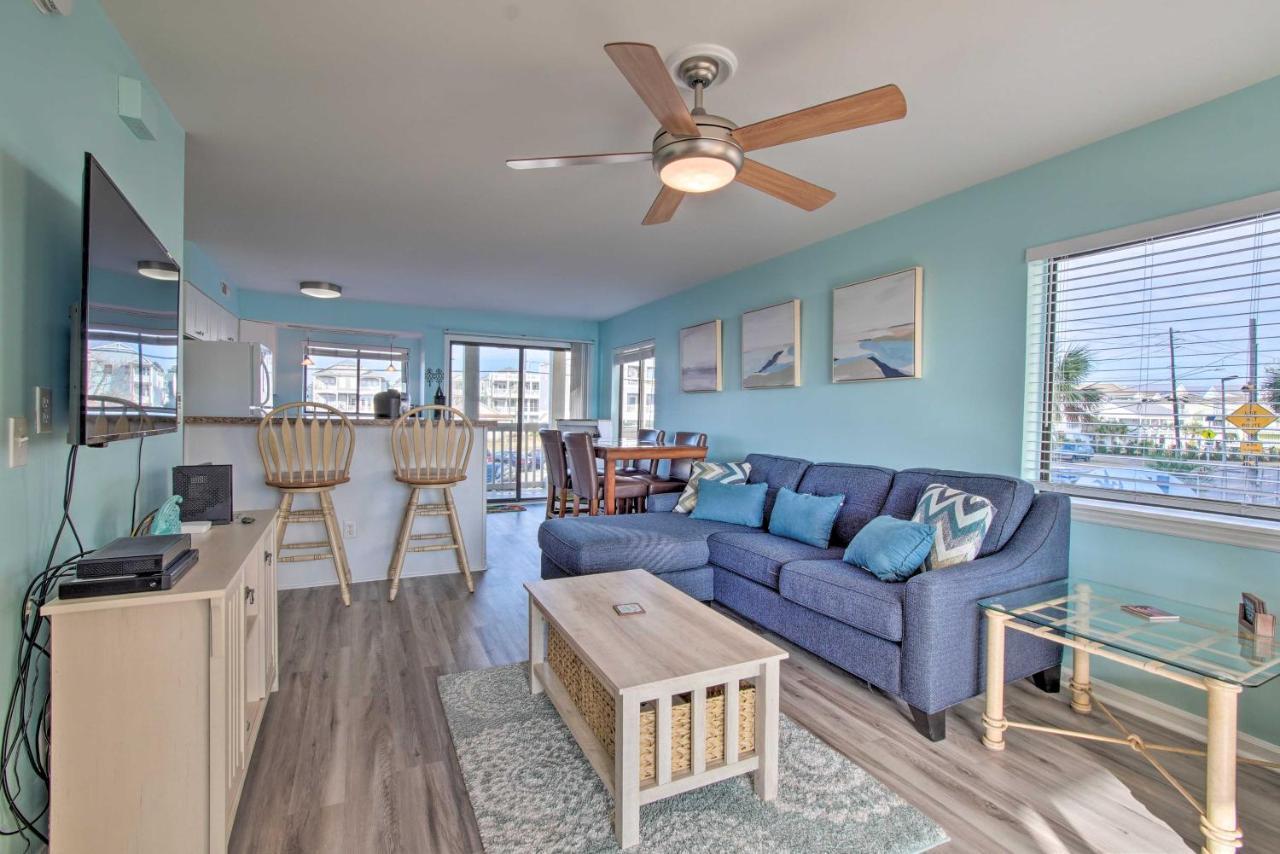 Ocean-View Condo With Deck, Steps To Carolina Beach! Buitenkant foto